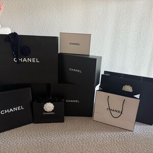CHANEL Black and White Gift Bags Collection